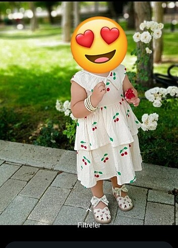 7 Yaş Beden çeşitli Renk Zara kirazli elbise