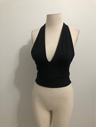 Urban Outfitters Boyundan baglamalı crop y2k büstiyer bluz