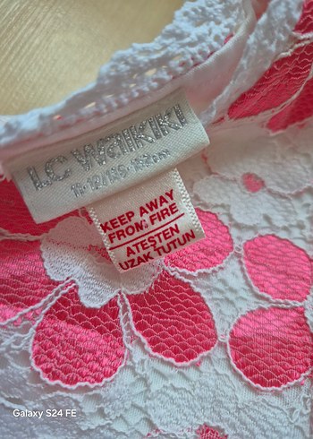 Pembe Dantelli Kız Çocuk Elbisesi - Görsel 2