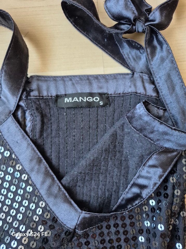 Siyah Halter Yaka Payetli Midi Elbise - Görsel 2