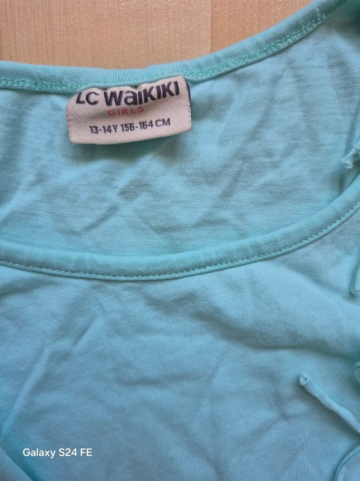 Turkuaz Keten Midi Bohem Elbise - Görsel 3