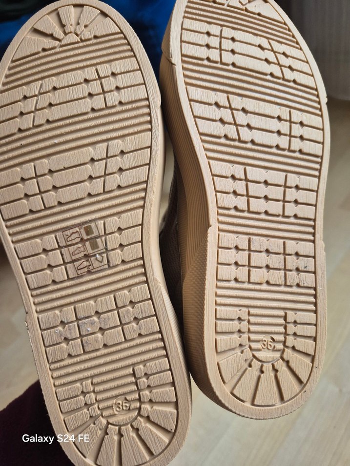 Bej Dolgu Topuklu Bağcıklı Kadın Spor Ayakkabı - Görsel 3