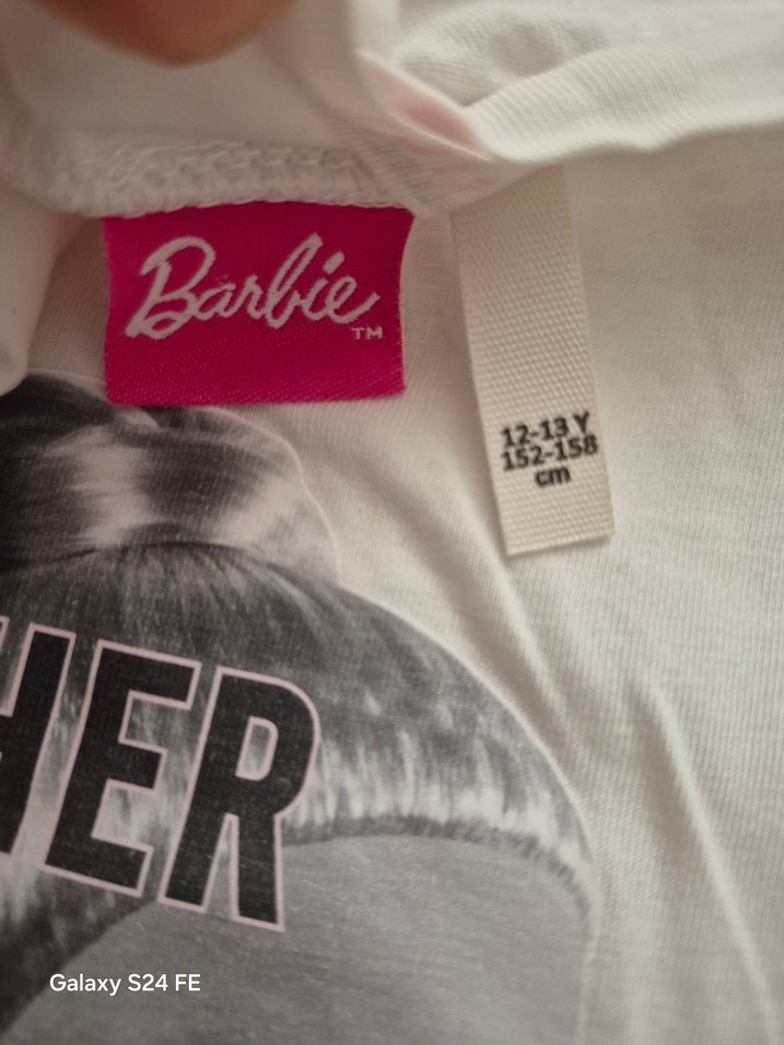 Kız Çocuk Beyaz Baskılı Kısa Kollu Tişört #Barbie# #Lisanslı# - Görsel 3