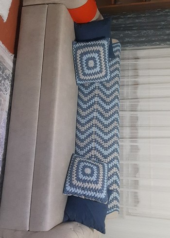 Bohem Gri Nakışlı Kırlent - Görsel 4