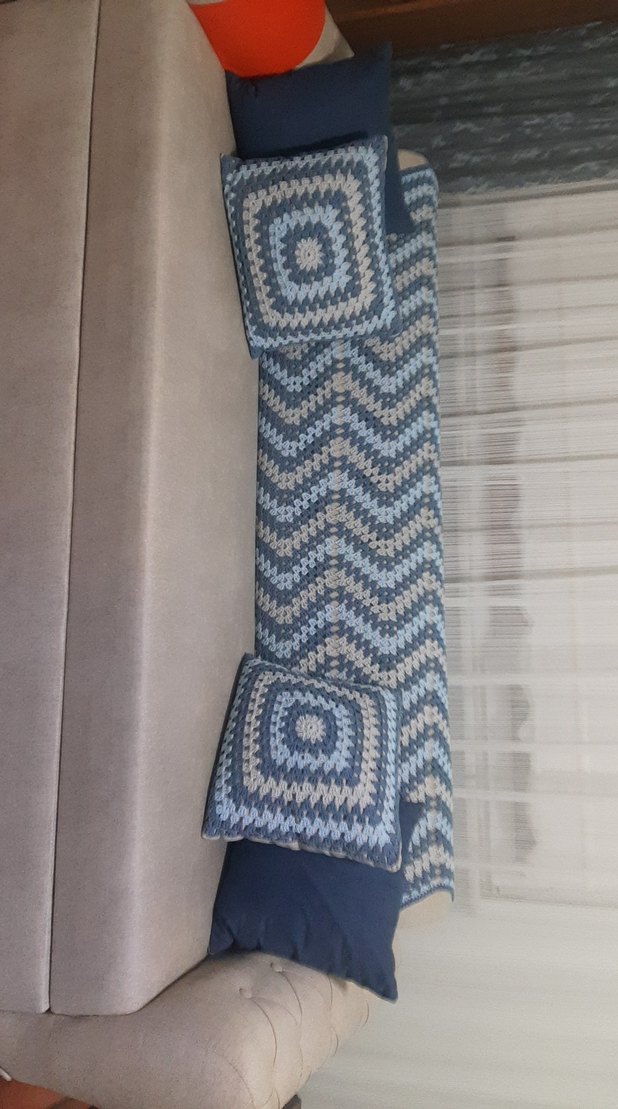 Bohem Gri Nakışlı Kırlent - Görsel 5