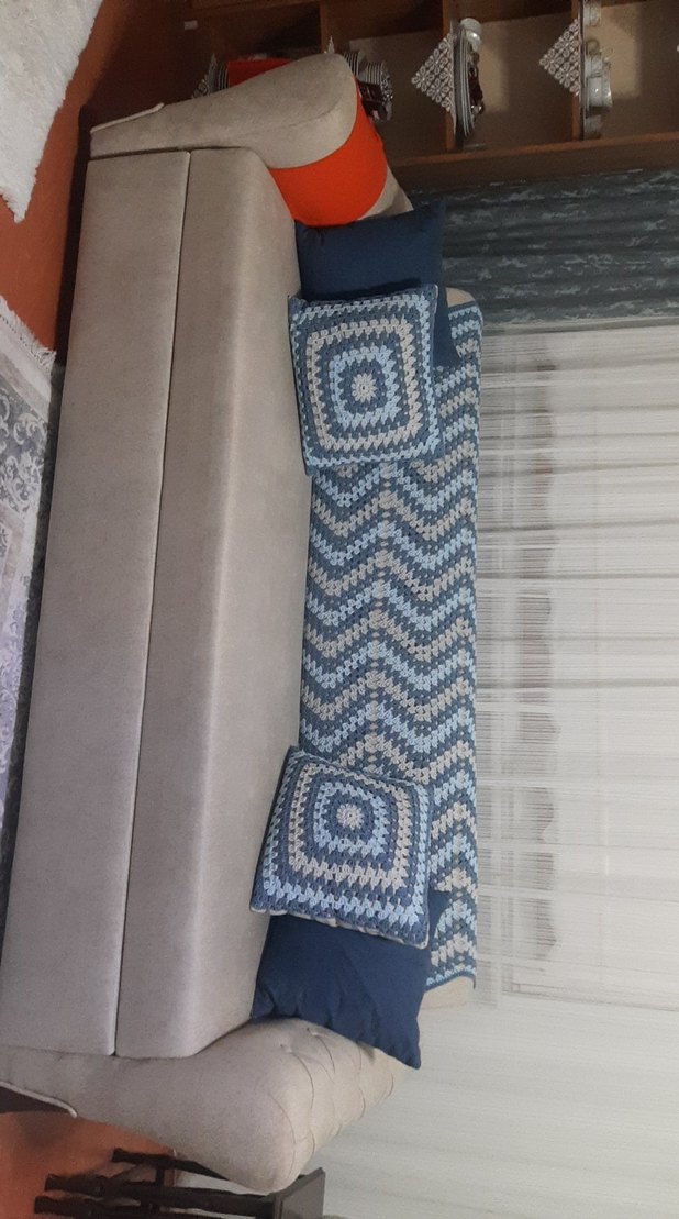 Bohem Gri Nakışlı Kırlent - Görsel 4