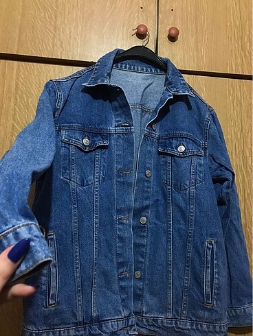 Kadın Oversize Vintage Kot Ceket