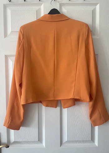 Diğer Fullamoda düğmeli astarlı vatkalı crop Blazer Ceket