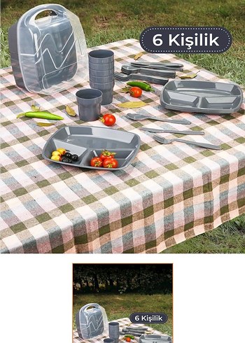 32 parça çantalı piknik seti