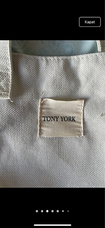 Beden ambar tony york buz mavisi lovely bag canvas yazlık kol çantası