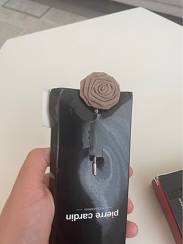 Pierre cardin yaka çiçeği yaka iğnesi papyon mendil damat aksesu - Görsel 4