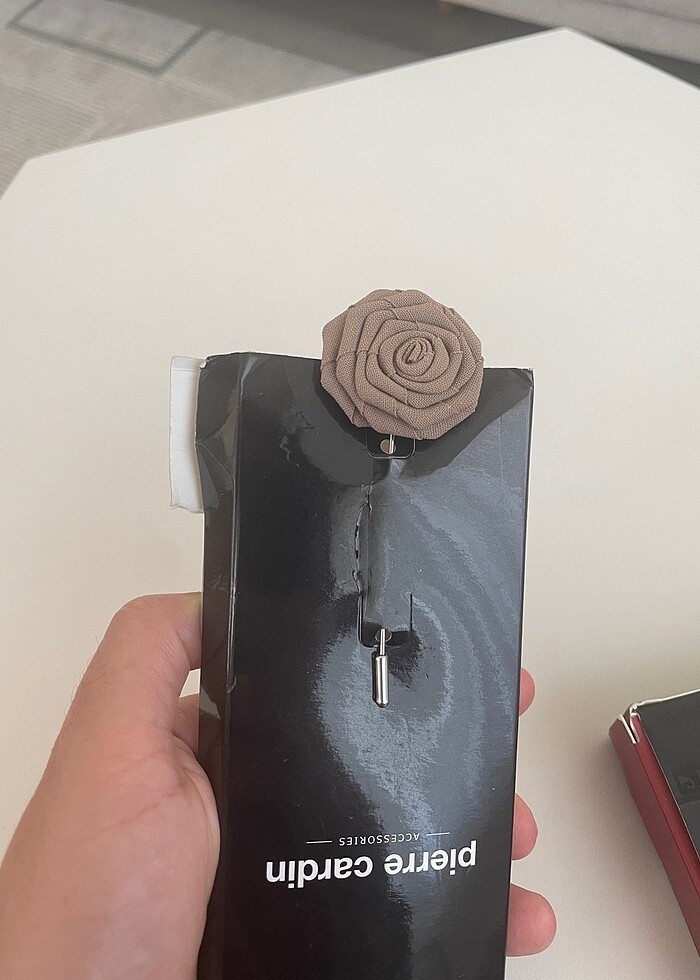Pierre cardin yaka çiçeği yaka iğnesi papyon mendil damat aksesu - Görsel 4