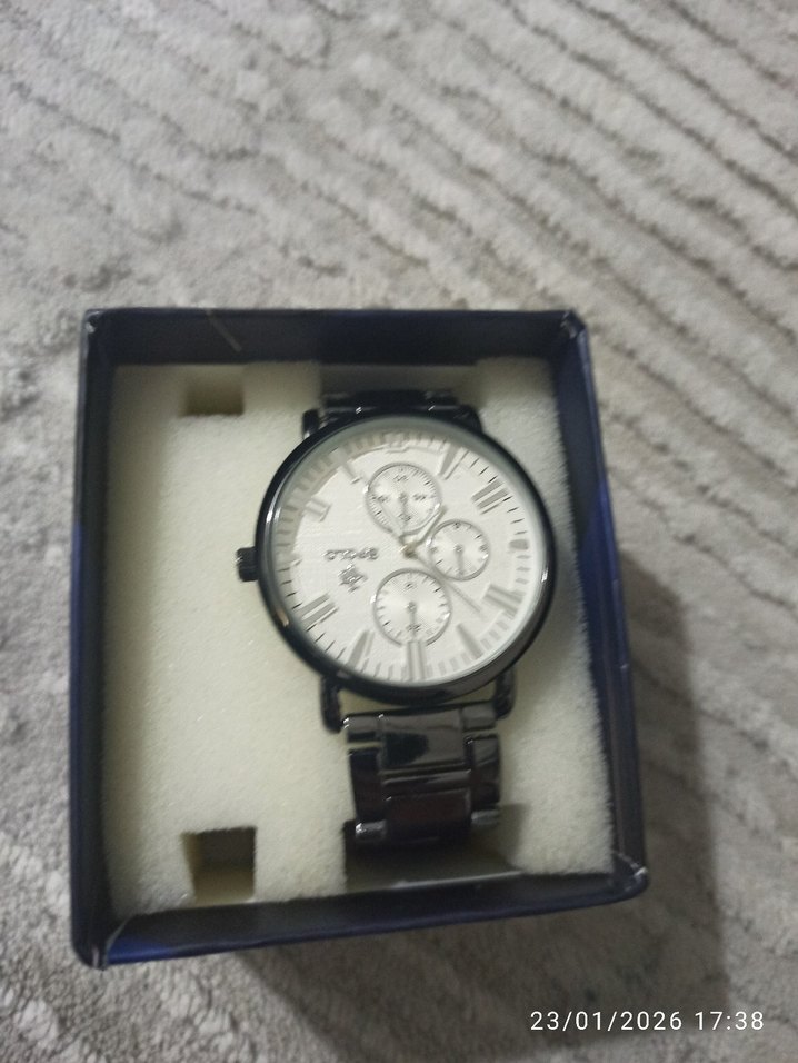 Beyaz Kadranlı Erkek Klasik Saat - Görsel 2