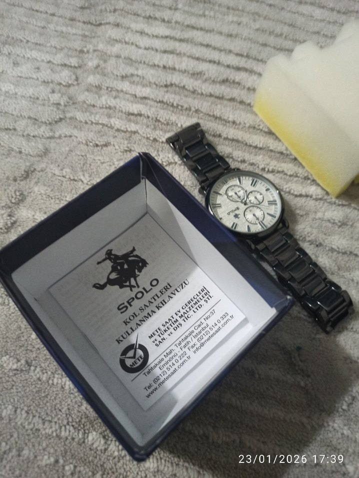 Beyaz Kadranlı Erkek Klasik Saat - Görsel 3