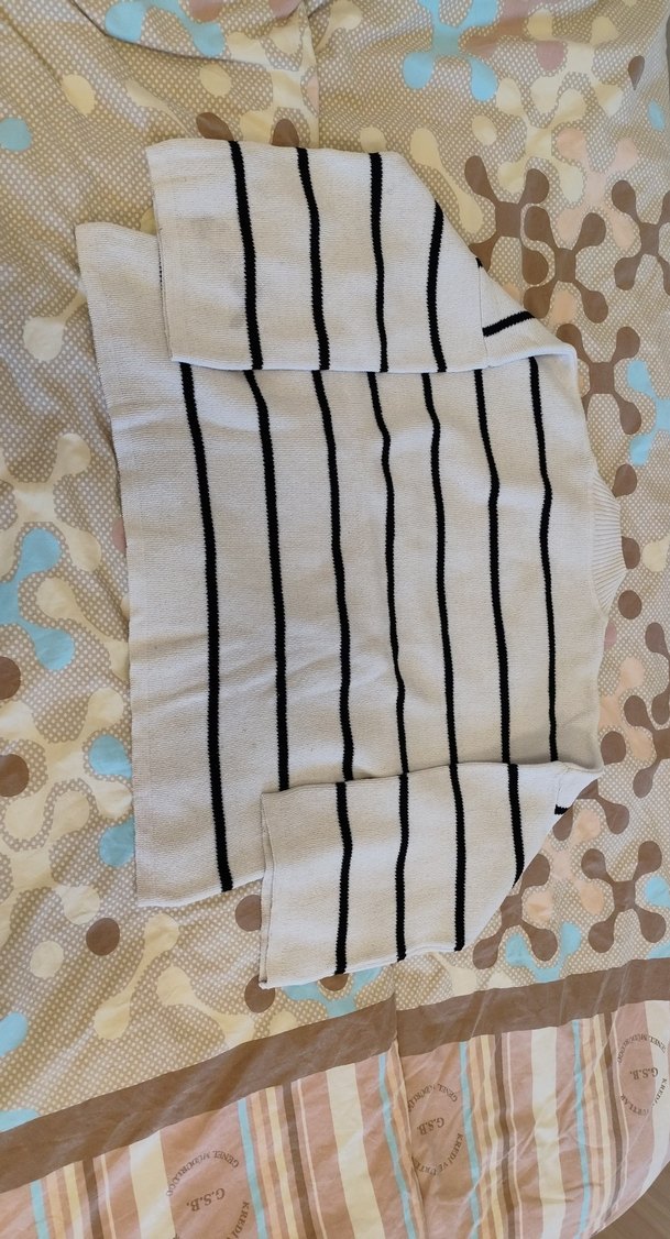 Çizgili Bohem Salaş Kadın Triko - Görsel 5