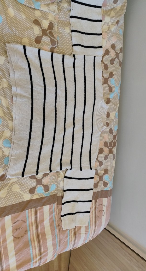 Çizgili Bohem Salaş Kadın Triko - Görsel 2