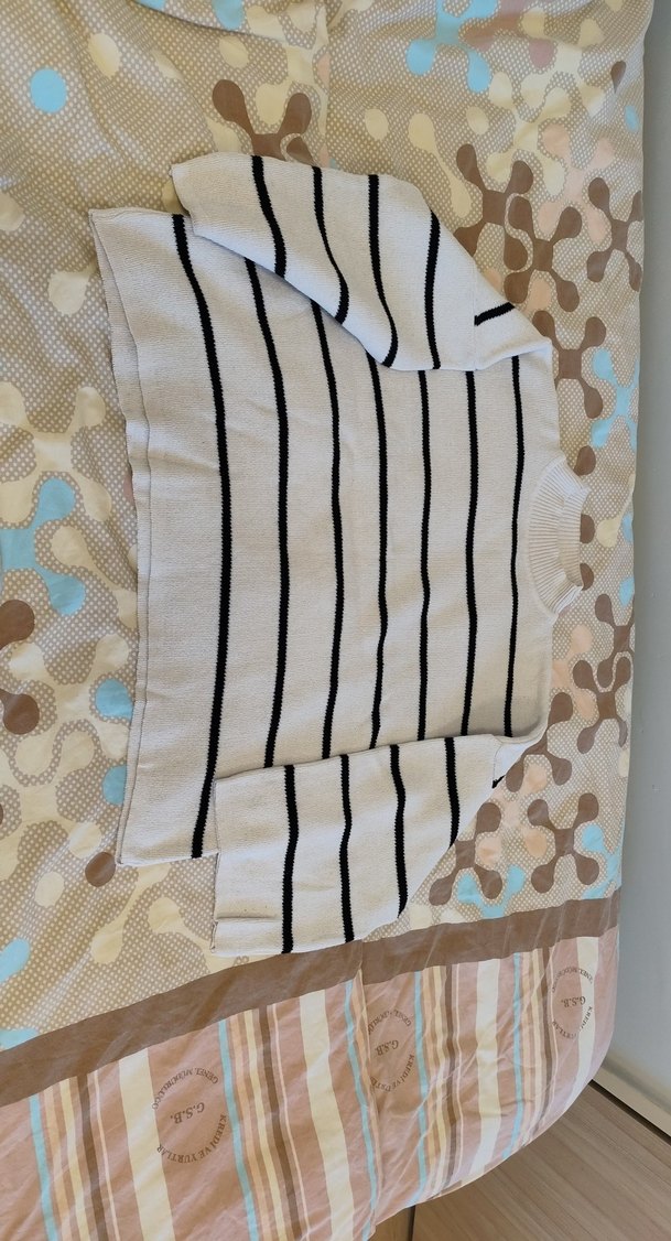 Çizgili Bohem Salaş Kadın Triko - Görsel 3