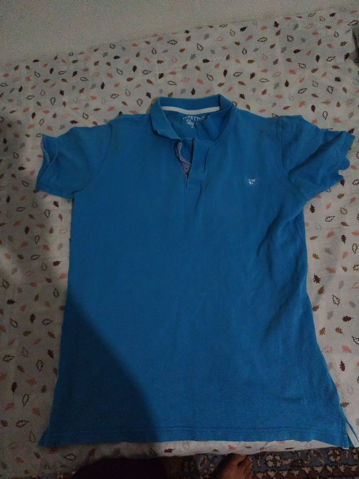 Gri Erkek V Yaka Kısa Kollu Tişört - Görsel 3