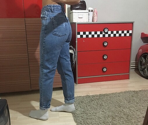 34 Beden mavi Renk Harika jean