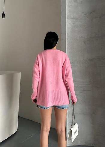 Süzene ve taşlı kristal düğmeli triko hırka - Görsel 6