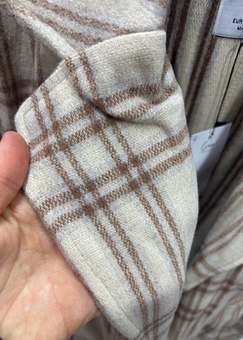 Ekose ince kadın ceket - Görsel 4