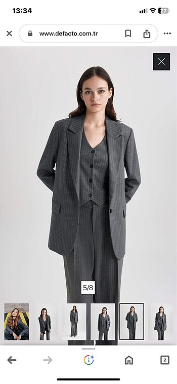 m Beden gri Renk blazer ceket