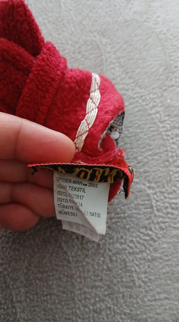 Nakışlı Kırmızı polar Erkek Eldiveni - Görsel 3
