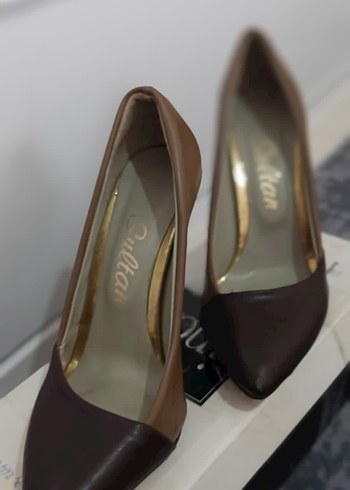 Kahverengi Tokalı Kadın Stiletto - Görsel 6