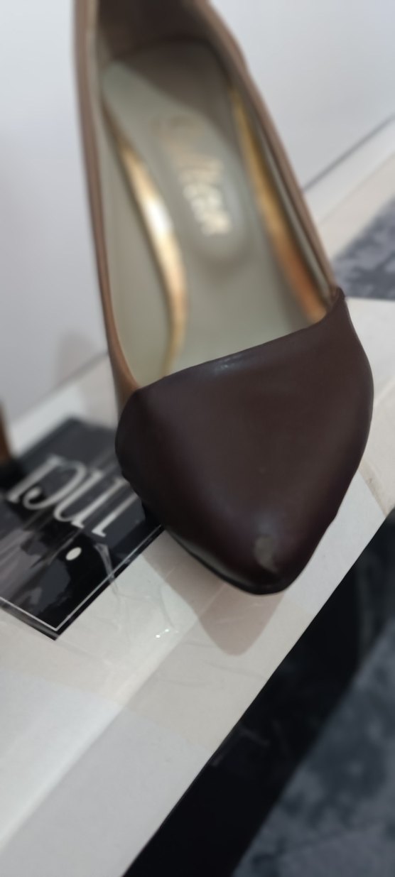 Kahverengi Tokalı Kadın Stiletto - Görsel 3