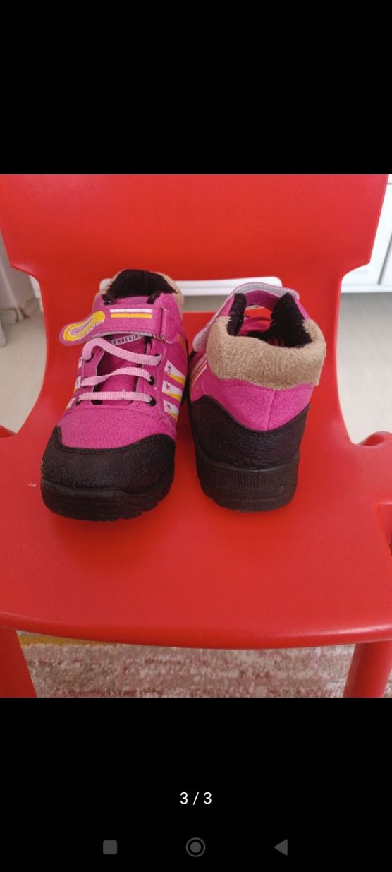 Kız Çocuk Pembe Renkli Cırt Cırtlı Spor Ayakkabı - Görsel 2