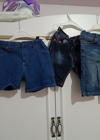 Mavi Bel Detaylı Denim Şort - Görsel 2