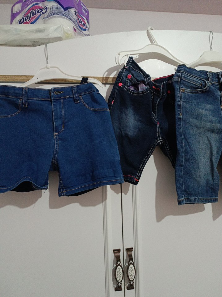 Mavi Bel Detaylı Denim Şort - Görsel 2