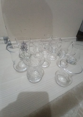 Çeşitli Şeffaf ve Desenli Çay Bardakları - Görsel 3