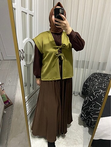 Özel imalat yelek etek takım 38-40 beden sıfır ürün