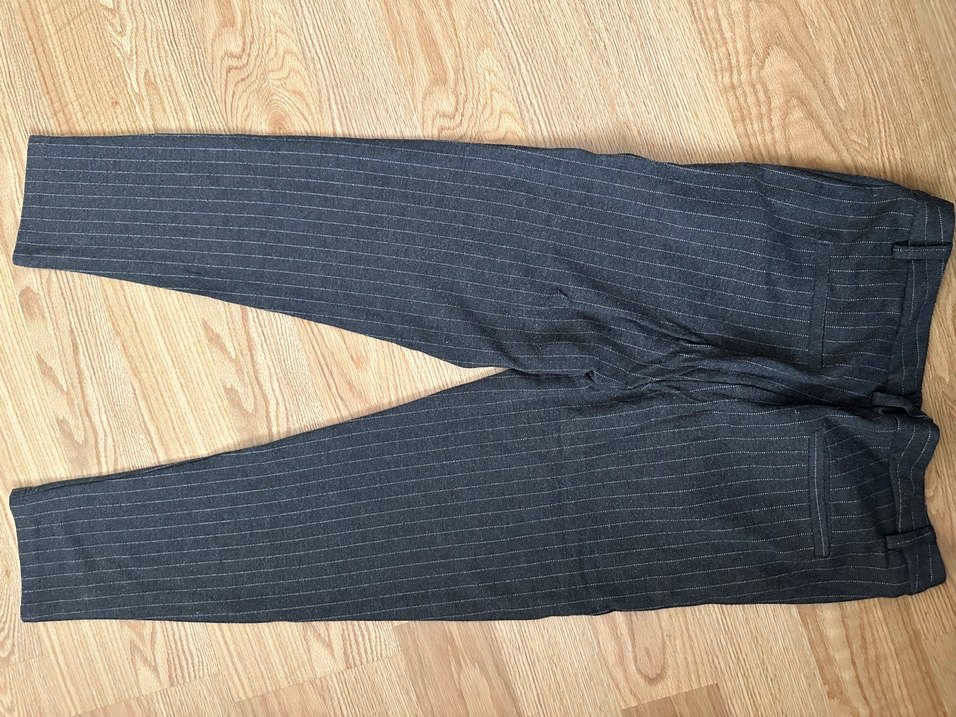 Kadın Gri Düğmeli Midi Kot Pantolon - Görsel 3