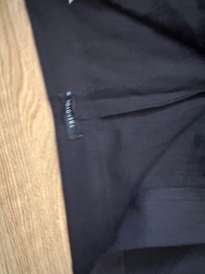 Kadın Siyah İspanyol bol paça Midi Kumaş Pantolon - Görsel 2