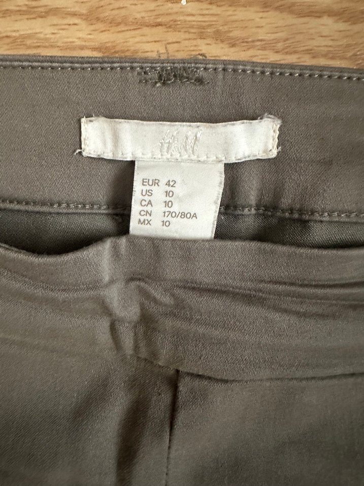 Bej haki Kadın Keten Kumaş Pantolon - Görsel 2