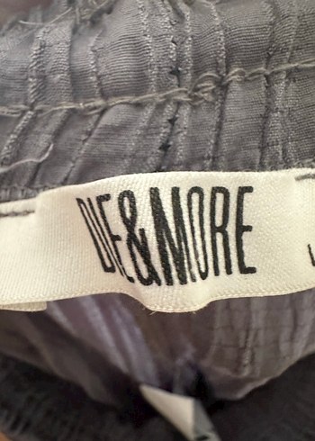 Gri Kadın Keten Pilili Bol Kesim Pantolon - Görsel 2