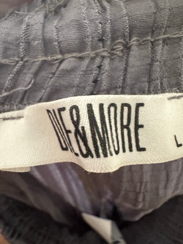 Gri Kadın Keten Pilili Bol Kesim Pantolon - Görsel 2