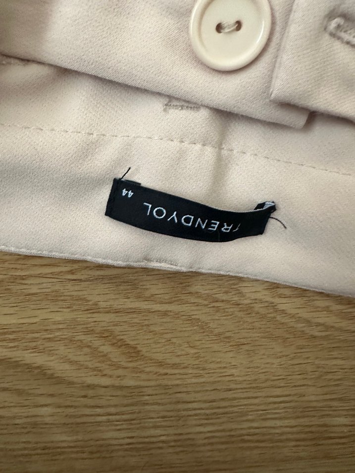 Bej Midi Kumaş Kadın Pantolon - Görsel 2