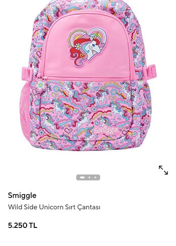 Smiggle Wild Side Unicorn Pembe Sırt Çantası