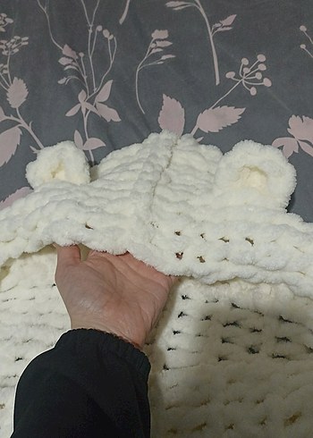 puffy ipten şapkalı ayıcık atkı - Görsel 2