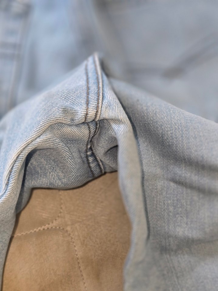 Düğmeli Buz mavisi Kot Pantolon - Görsel 4