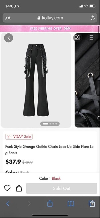 Gothic flare pants/ gotik ispanyol paça