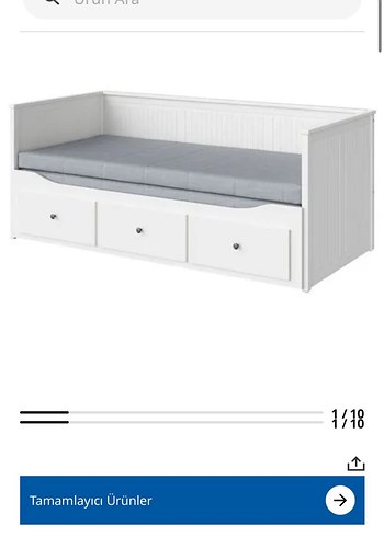 HEMNES/AGOTNES Beyaz Çekmeceli Çocuk Divanı 80x200 cm - Görsel 7