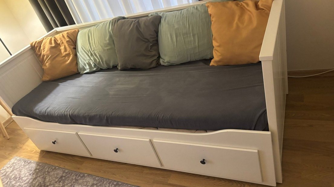 HEMNES/AGOTNES Beyaz Çekmeceli Çocuk Divanı 80x200 cm - Görsel 2