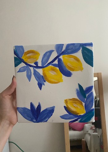 Sarı Limon Desenli Küçük Tablo