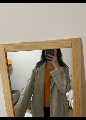 Bershka Bej Desenli Klasik Kaban Berskha