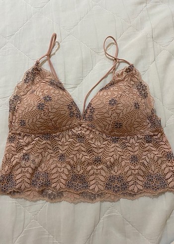 Nakışlı Bej Bohem Bralet