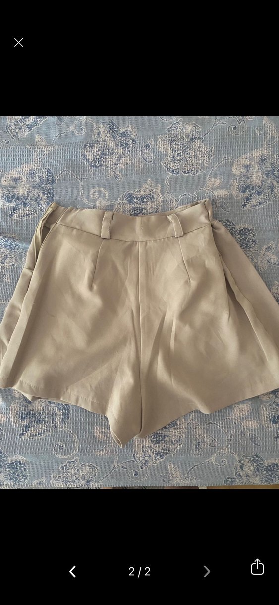 Bej Mini Pilili Kadın Etek - Görsel 2